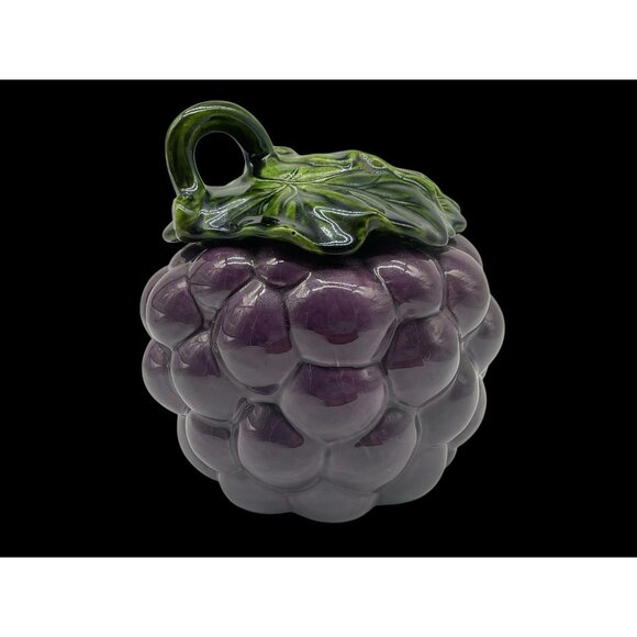 Metlox MCM California Pottery Grape Canister Cookie Jar Kitchen Collectible USA - Picture 2 of 16